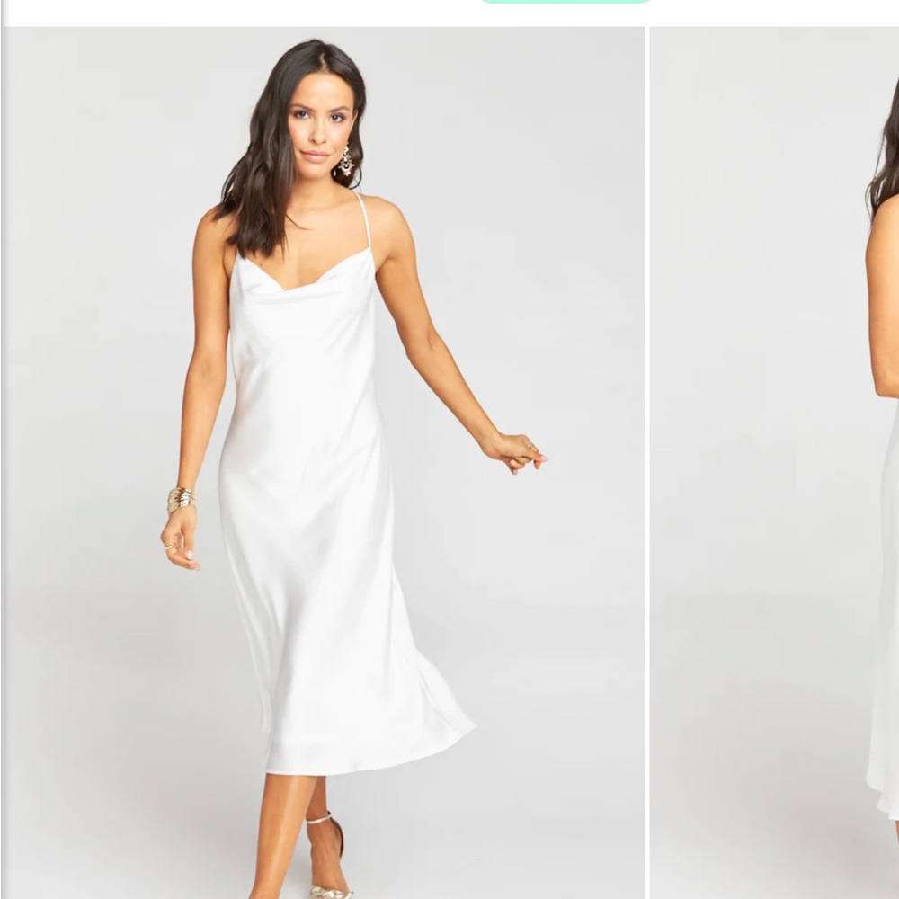 Verona cowl dress in Ivory Luxe Satin - Show Me Your Mumu